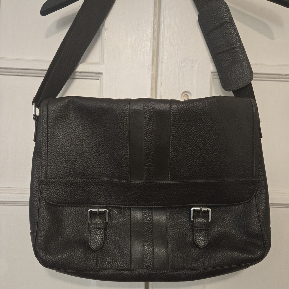 Brown Leather Men's Messenger Bag